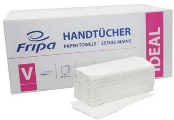 Fripa Ideal Papierhandtuch 1-lagig, V-Falz, hochweiß, 5000 Blatt
